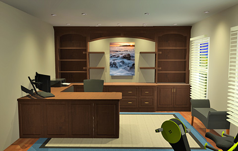 Simulated photo client choose and mocked up using user generated room.